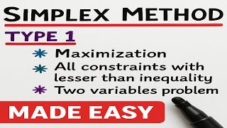 Simplex method algorithm || Simplex Method Explained Step-by-Step | Linear Programming Made Easy