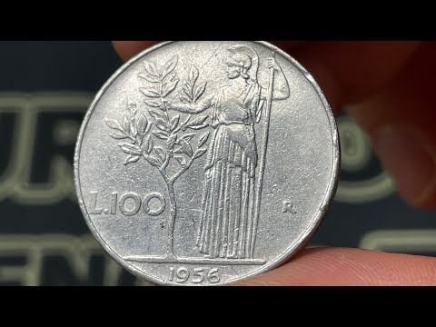How much is a 1956 100 lire coin worth?