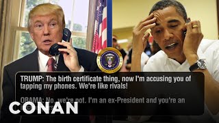 Trump Talks To Obama About His Wiretap Claim | CONAN on TBS