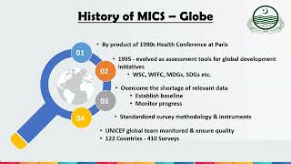 An Orientation on MICS  (Multiple Indicator Cluster Surveys) Data