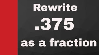 .375 as a fraction