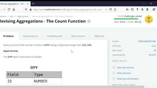Revising Aggregations The Count Function HackerRank SQL