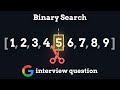 Binary Search - leetcode 704