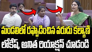 YCP MLC Varudu Kalyani Mass Speech in Legislative Council | Jagan | Nara lokesh | Praja Chaithanyam