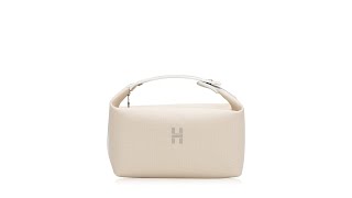 Hermes Canvas Bride A Brac Large Pouch Natural