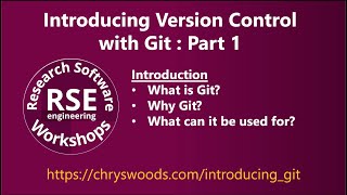 Introducing Version Control with Git : Part 1