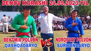 NORQUVAT POLVON SURXONDARYO VS BEKTEMIR POLVON QASHQADARYO ZIYO POLVON 24.09.2023-YIL DENOV KURASHI