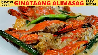 GINATAANG ALIMASAG na may Kalabasa at Sitaw | Filipino Recipe | CRABS in Coconut Milk