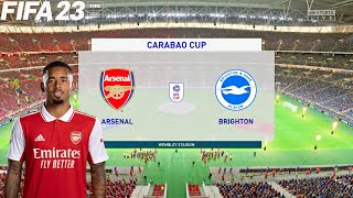 FIFA 23 | Arsenal vs Brighton - The Crabao Cup - PS5 Gameplay