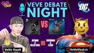 VeVe Debate Night! Batman \u0026 Killer Croc Vs Superman \u0026 Flash Battle Statues - VeVeViral Vs VeVe Vault