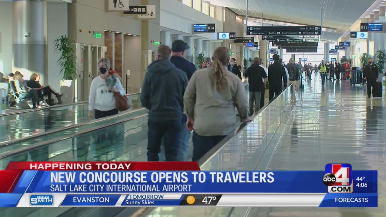 New Concourse Opens At Salt Lake City International Airport - YouTube