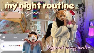 🍓🌟REALISTIC NIGHT ROUTINE (junior year) | grwm for bed 10 pm, aesthetic skincare routine ˚୨୧⋆