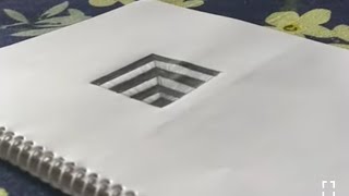 How to draw 3d optical illusion on paper.