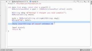 Objective C Programming Tutorial - 55 - Mutable Strings