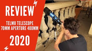 TELMU Telescope 70mm Aperture 400mm AZ Mount Refracting Telescope Review | TELMU Telescope f40070m