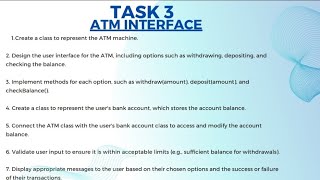 Task 3 🏧 Interface Java internship with CodSoft #coding #internship #javaprograming #CofSoft