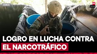 Cusco: Fuerzas Armadas y Policía Nacional destruyen más de 2000 kilos de cocaína