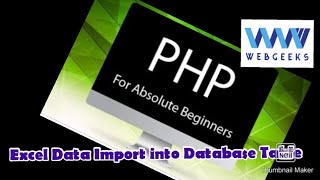 Import Excel File Data into Database table using PHP