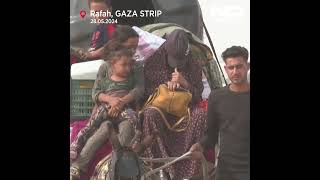 Palestinians flee Rafah as Israeli offensive intensifies #nocomment #shorts