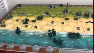 Memoir '44 solitaire play of Omaha beach