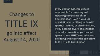 Title Ix Informational Video