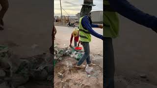 DIY remove debris take under hand excavator #construction  เอาขยะไปทิ้ง