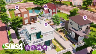 업데이트 된 기본템과 1월 발매 키트 4종으로 주택 단지 짓기 (BG+2025 JAN Kits Houses)｜심즈4 건축｜Sims4 Stop Motion Build｜NoCC