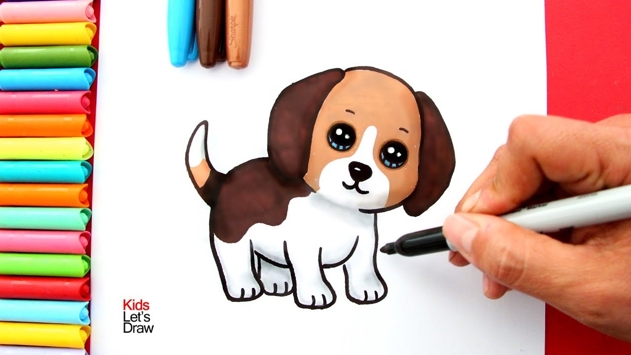 Aprende A Dibujar Un PERRITO De Raza BEAGLE Estilo Kawaii De Manera ...