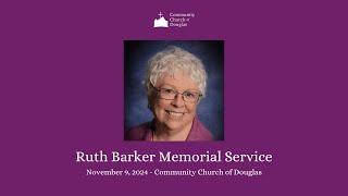 Ruth Barker Memorial Service