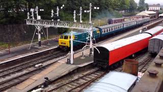 Hymek D7076 leaves Bury on the 22/8/15