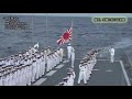 練習艦艦上での洋上慰霊祭