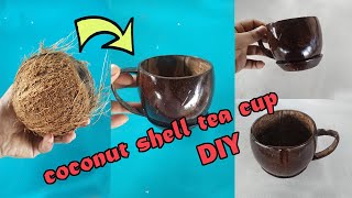 Coconut shell cup making at home  | DIY coconut Cup