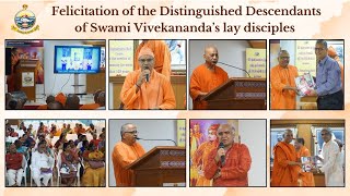 Felicitation of the Distinguished Descendants of Swami Vivekananda's Lay Disciples