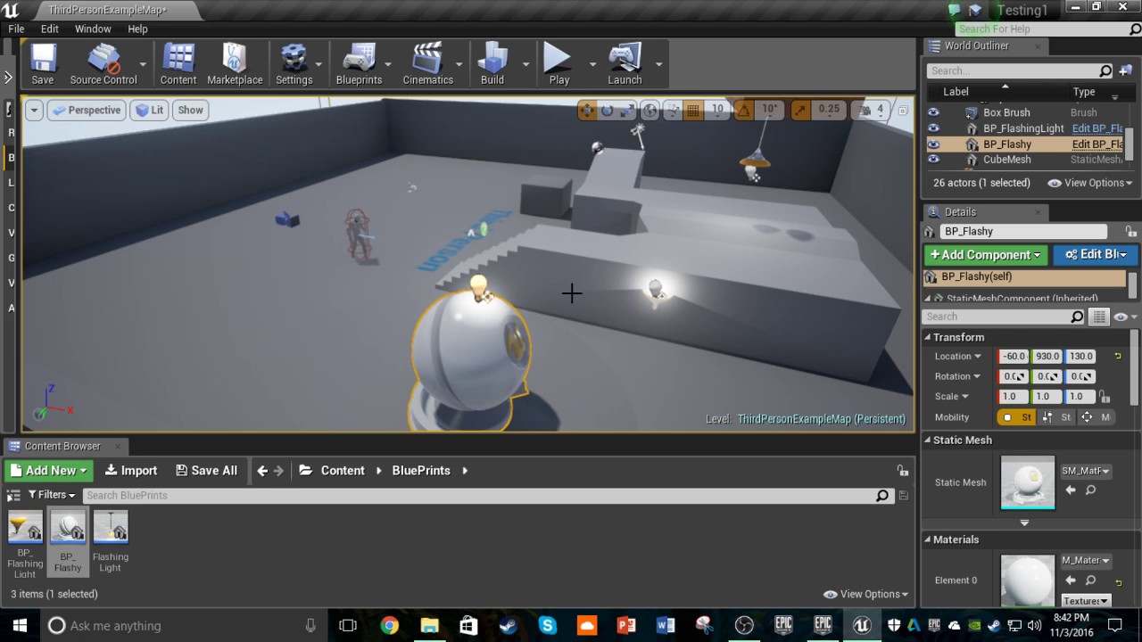 Flashing Light Tutorial (UE4) - YouTube