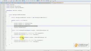 C# Simple Demo for using the 'BackgroundWorker' Class