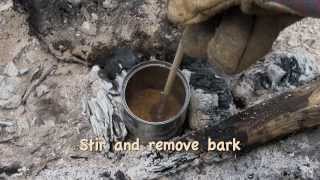 Make Primitive Spoons With Shells, Sticks and Pine Pitch