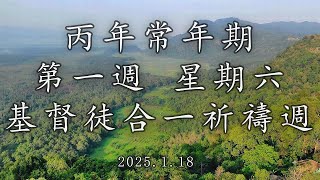 #陳神父默思日記 | 丙年常年期第一週 星期六 - 基督徒合一祈禱週 - | 講者 : 陳新偉神父 2025.1.18