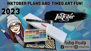 2023 Inktober Setup and Timed Arty Time