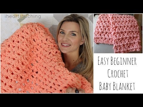 Easy Beginner Crochet Baby Blanket Tutorial Easy Beginner Crochet Baby Blanket Tutorial