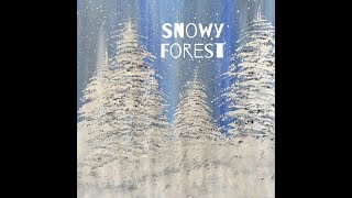 How to Paint a Snowy Forest ❄️