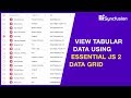 View Tabular Data Using Essential JS 2 Data Grid