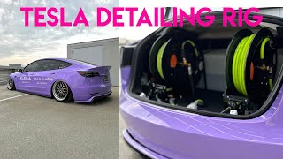 FULL TOUR OF MY BAGGED TESLA MODEL 3 DETAILING RIG