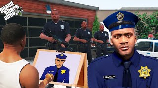 Franklin Uses Magical Painting To Become Special Police In Gta 5!