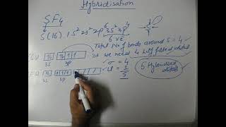 Bonding in SF4 using Hybridization