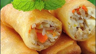 Popia Goreng Inti Ayam dan Suhun Mudah Dan Sihat