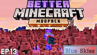 Better Minecraft Modpack Let's Play Ep 13 - Everdawn Dimension Blue Skies Mod Showcase