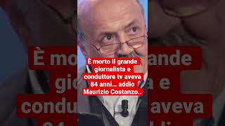 È morto il grande giornalista e conduttore tv aveva 84 anni… addio Maurizio Costanzo.. #shots