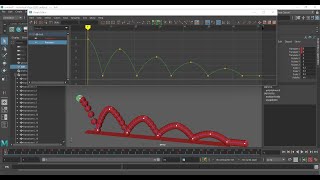 GraphEditor Dopesheet BouncingBall - Autodesk Maya