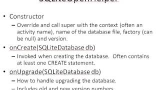 Mobile Programming Part 16: Starting SQLite