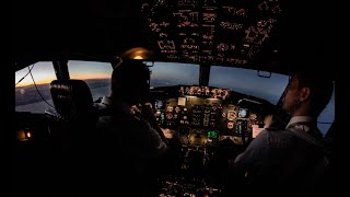 Boeing 737-300 Jumpseat View Crosswind Landing in Riga